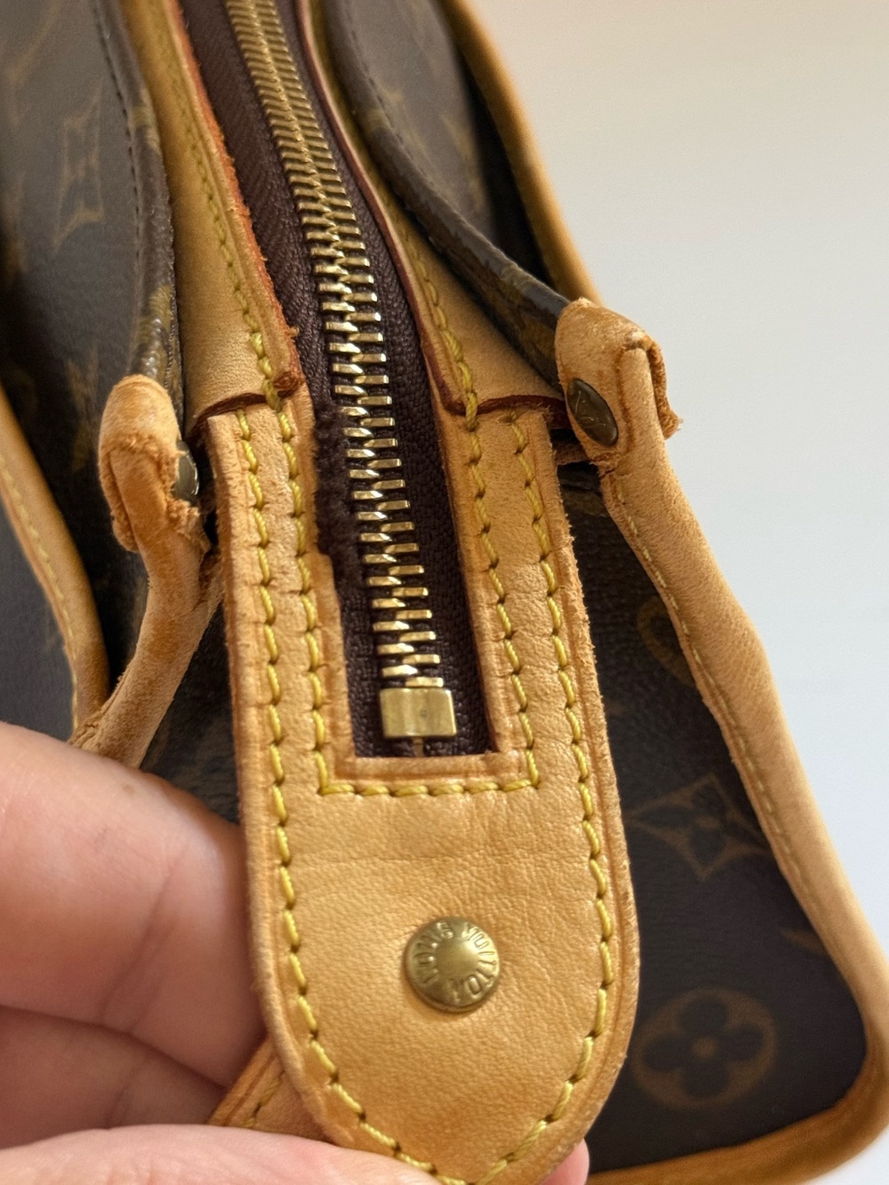 Louis Vuitton Brown & Tan Monogram Crossbody Bag with COA - Picture 16 of 17